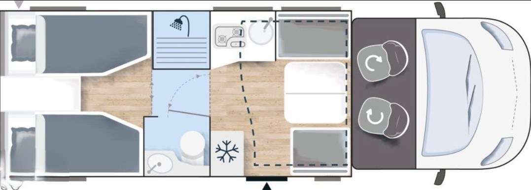 Plattegrond indeling Chausson 777 Etape Line